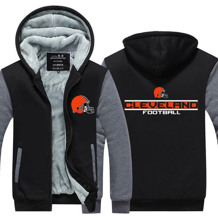 Cleveland Browns Football Thicken Sherpa Hoodie