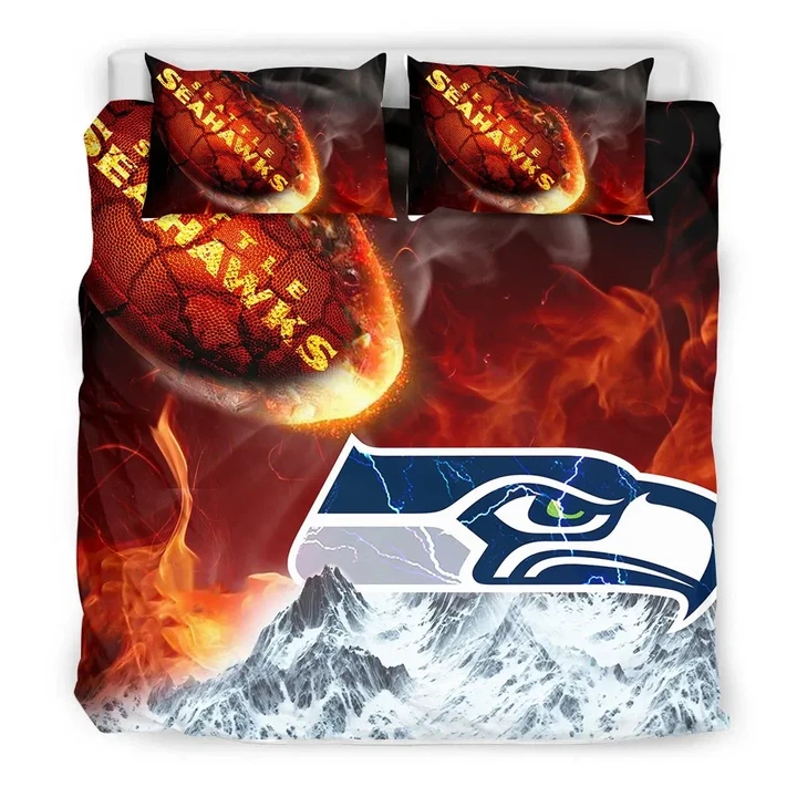 Seattle Seahawks Bedding Set - Break Out To Rise Up  - NFL
