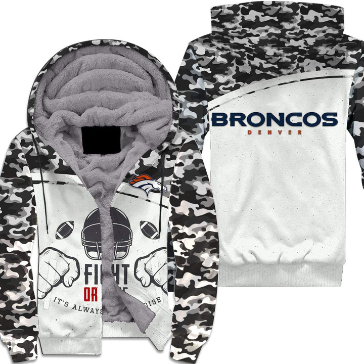 Denver Broncos Sherpa Hoodie - Style Mix Camo