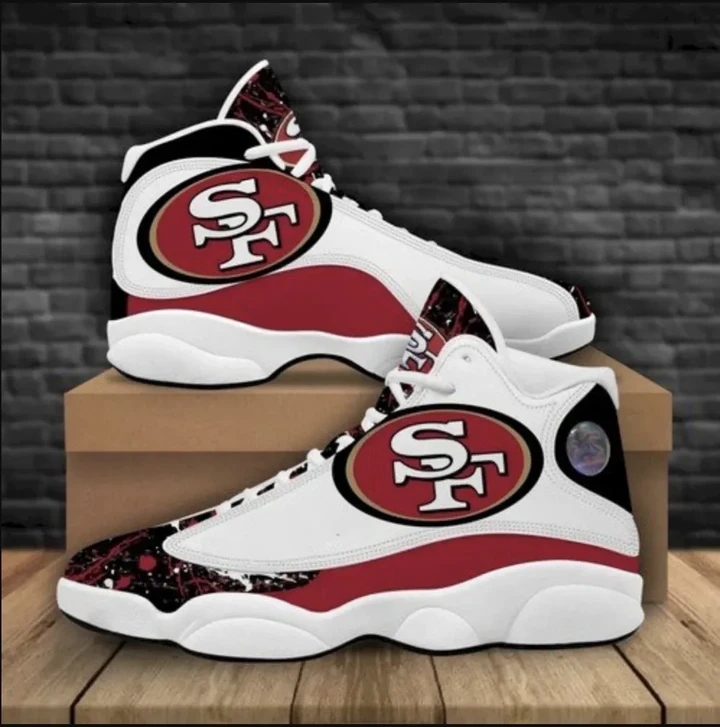 San Francisco 49ers Football Air Jordan 13 Sneakers - San Francisco 49ers Logo Sneaker - NFL
