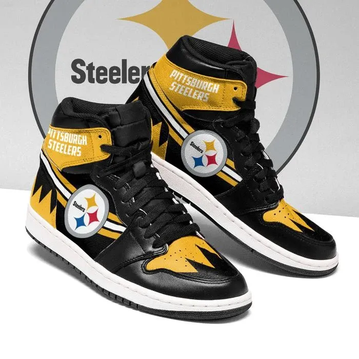 Pittsburgh Steelers Football Air Jordan 1 - Pittsburgh Steelers Logo Sneaker - NFL
