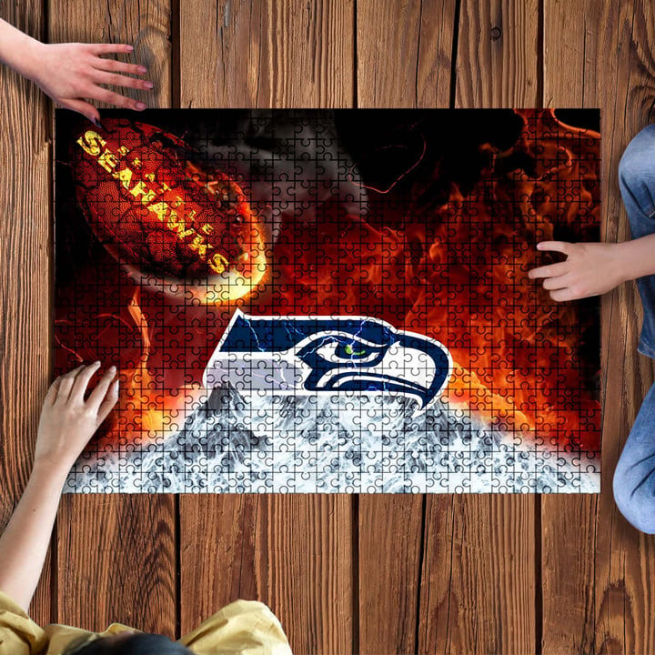 Seattle Seahawks Puzzle - Break Out To Rise Up - NFL