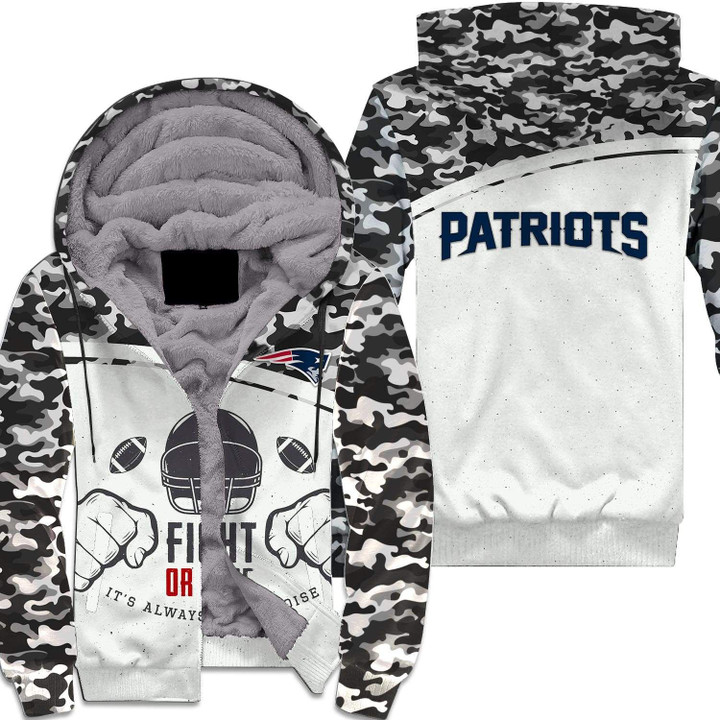 New England Patriots Sherpa Hoodie - Style Mix Camo