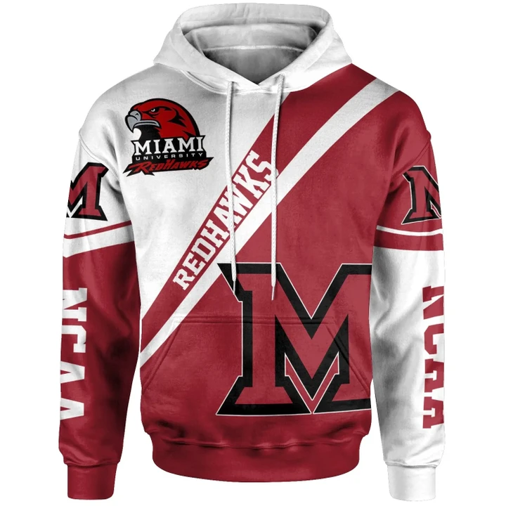 Miami RedHawks Logo Hoodie Cross Style - NCAA