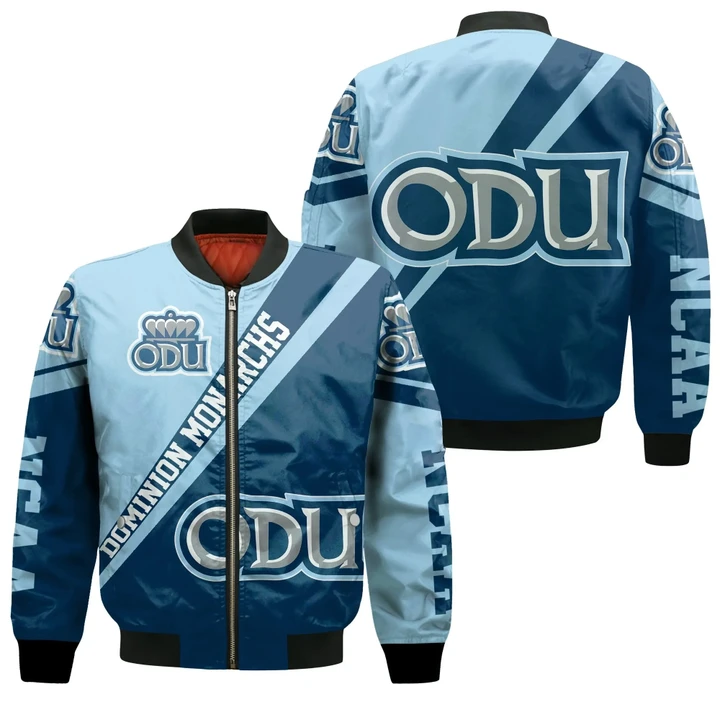 Old Dominion Monarchs Logo Bomber Jacket Cross Style - NCAA