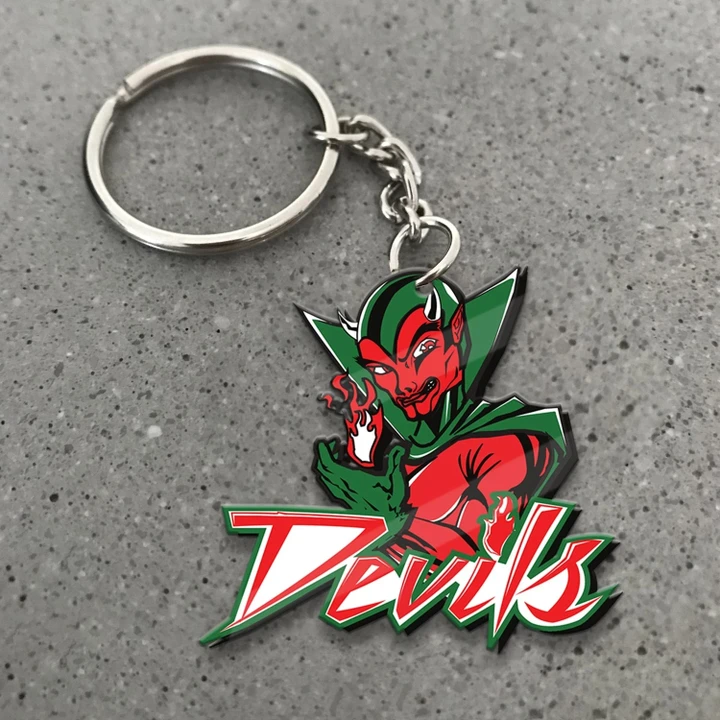 Mississippi Valley State Delta Devils Football Keychain -  Polynesian Tatto Circle Crest - NCAA