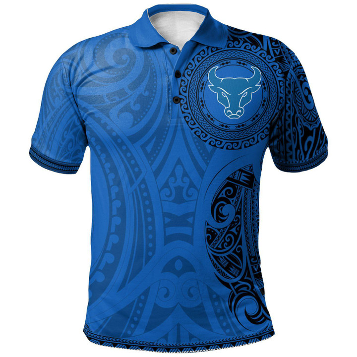 Buffalo Bulls Football Polo Shirt -  Polynesian Tatto Circle Crest - NCAA