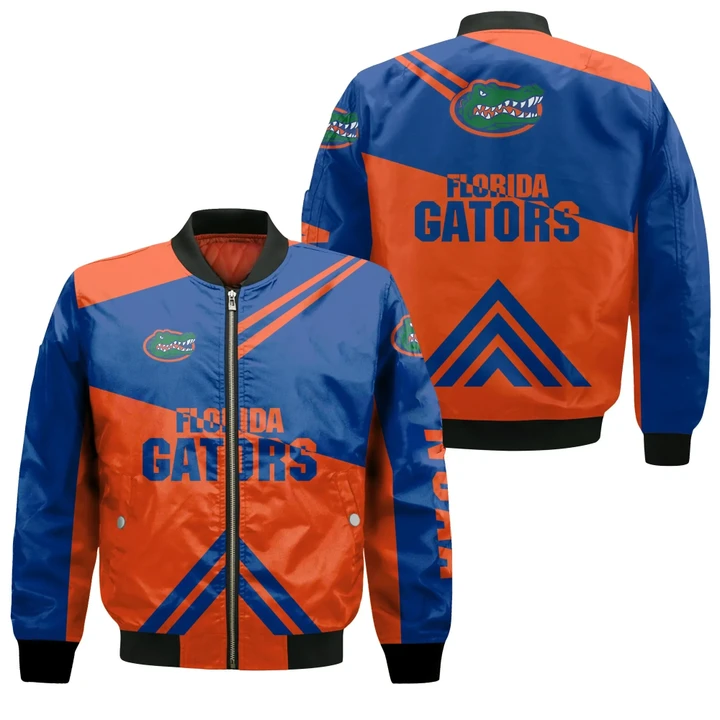 Florida Gators Football Bomber Jacket  - Stripes Cross Shoulders - NCAA