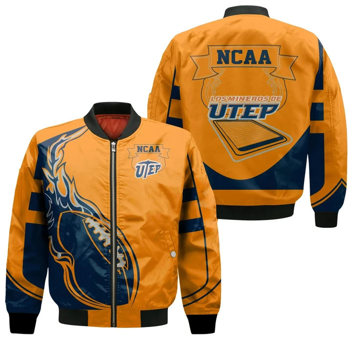UTEP Miners Bomber Jacket  - Fire Football - NCAA