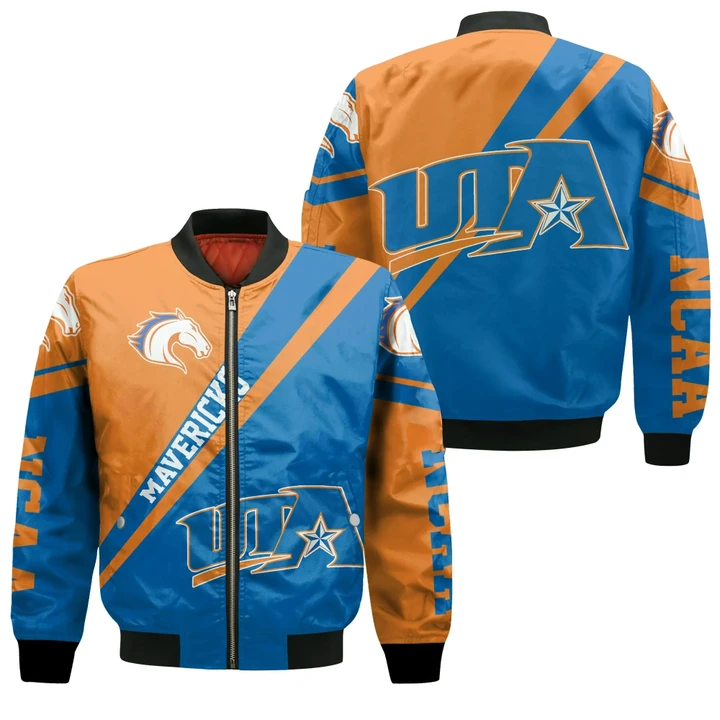 Texas-Arlington Mavericks Logo Bomber Jacket Cross Style - NCAA