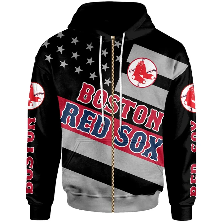 Boston Red Sox Zip Hoodie - Boston Red Sox Baseball Team