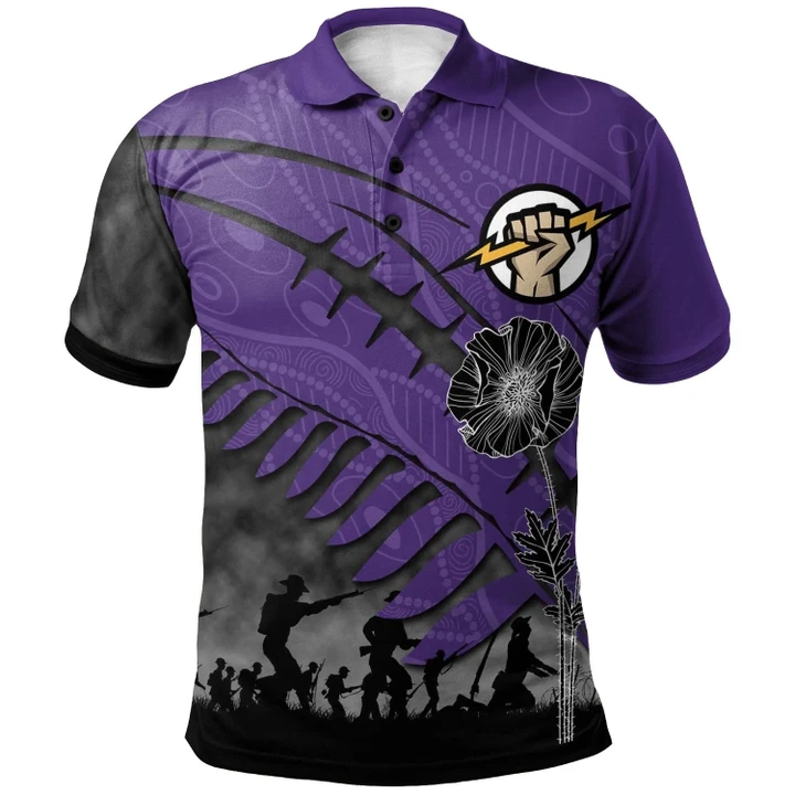 Rugby Anzac Day Polo Shirt Melbourne Storm Style 06
