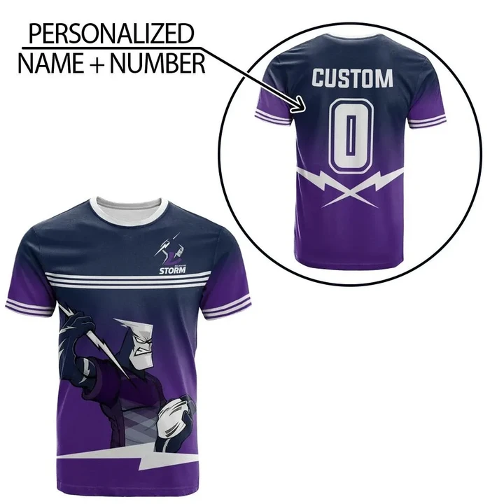 Melbourne Storm T-Shirt Personalized NRL