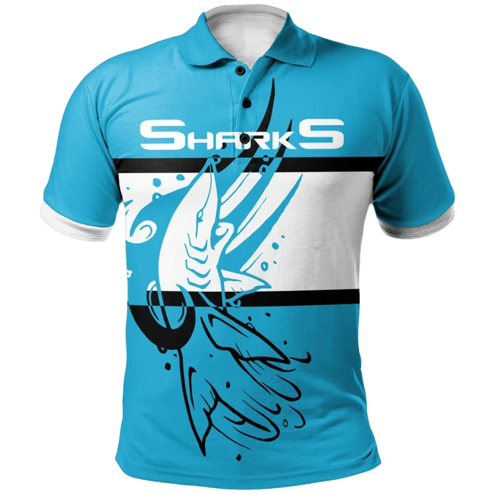 Cronulla-Sutherland Sharks Polo Shirt Home & Away 2021 Personalized
