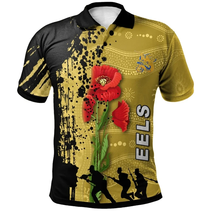 Personalized Rugby Anzac Day Polo Shirt Parramatta Eels Style 08