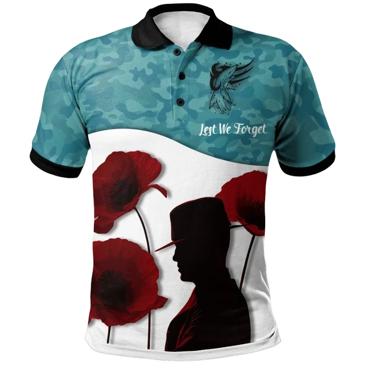 Rugby Anzac Day Polo Shirt Cronulla-Sutherland Sharks Style 03