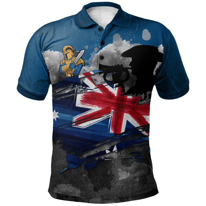 Personalized Rugby Anzac Day Polo Shirt Gold Coast Titans Style 07