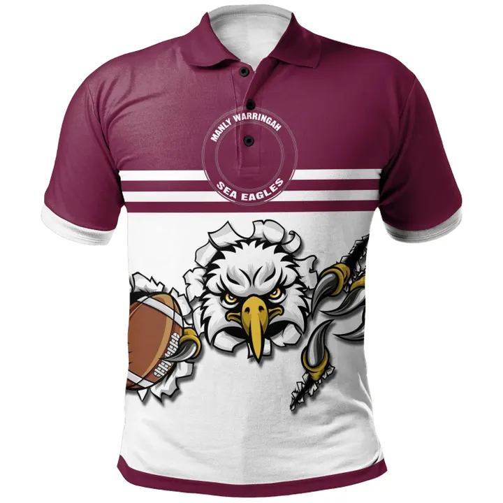 Manly-Warringah Sea Eagles Polo Shirt Away & Home 2021 Personalized