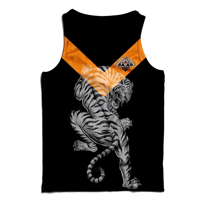 Wests Tigers Tank Top NRL Personalized