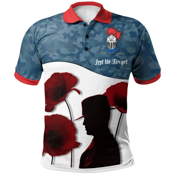 Rugby Anzac Day Polo Shirt Newcastle Knights Style 03