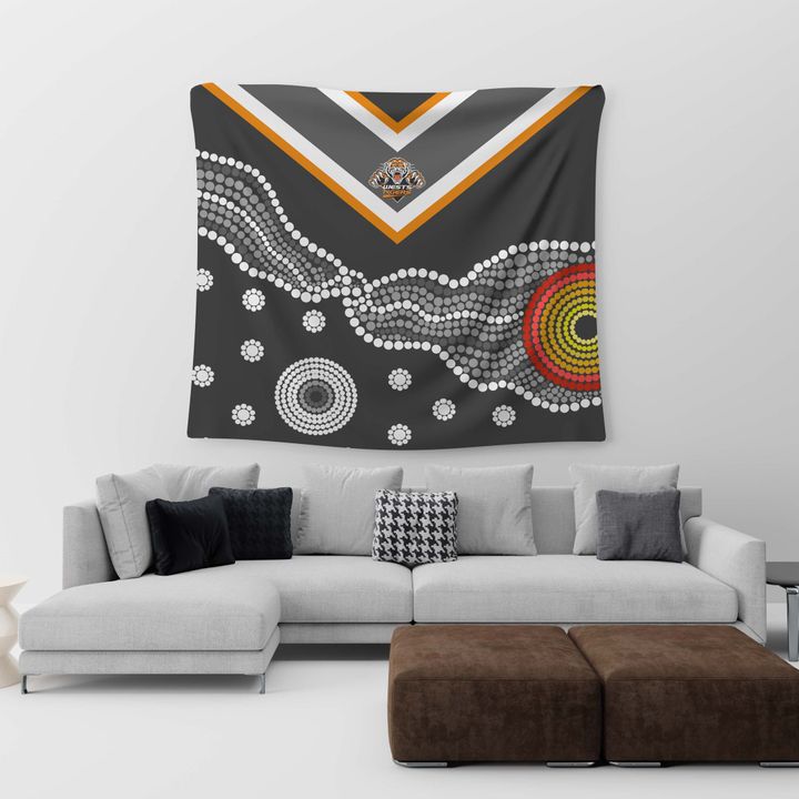 Wests Tigers Indigenous Wall Tapestry Home Decor NRL 2020