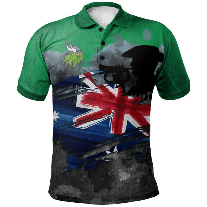 Personalized Rugby Anzac Day Polo Shirt Canberra Raiders Style 07