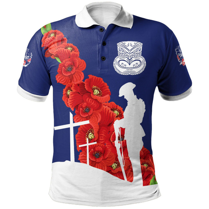 Rugby Anzac Day Polo Shirt New Zealand Warriors Style 01