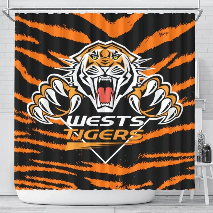 Wests Tigers Shower Curtain NRL