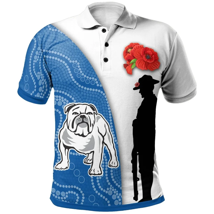 Personalized Rugby Anzac Day Polo Shirt Canterbury-Bankstown Bulldogs Style 10