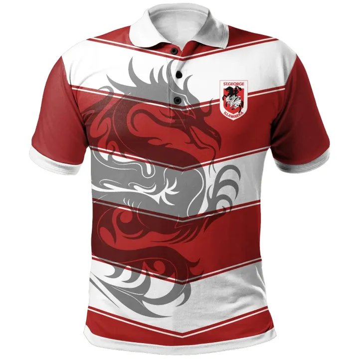 St. George Illawarra Dragons Polo Shirt NRL Personalized