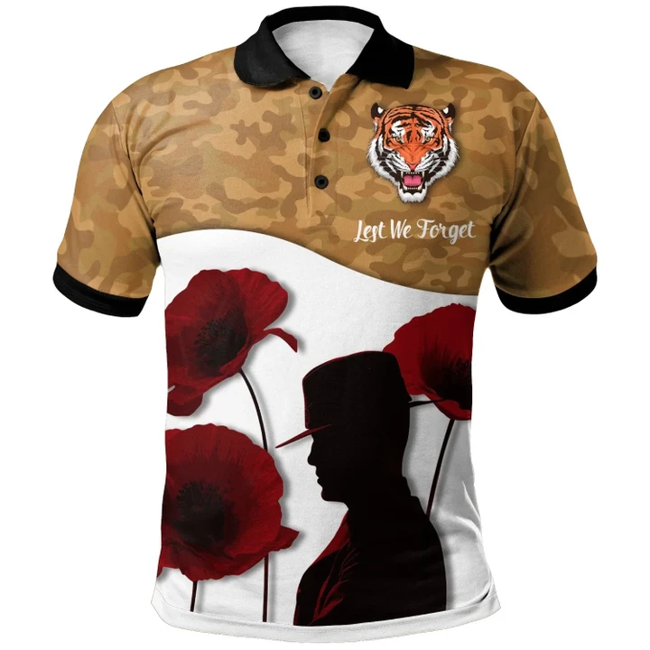 Rugby Anzac Day Polo Shirt Wests Tigers Style 03