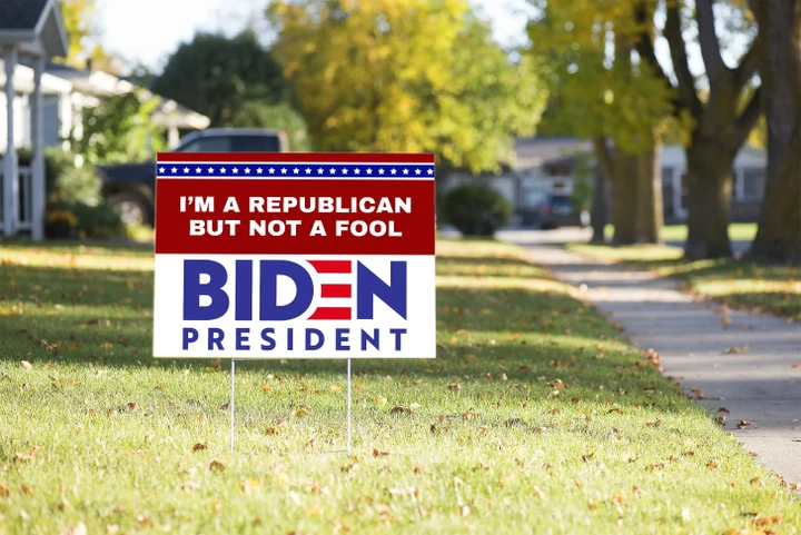 Biden Yard Sign I'm A Republican But Not A Fool #Election2020