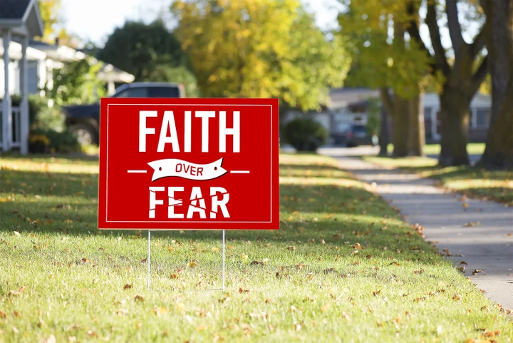 Faith Over Fear Yard Sign #Election2020