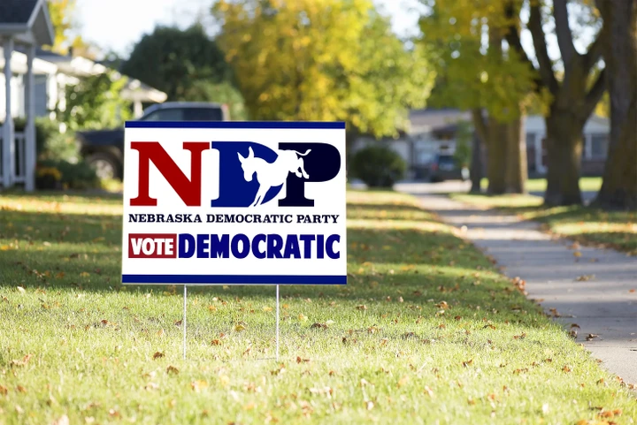 Vote Democratic Yard Sign Nebraska Democratic Party #Election2020