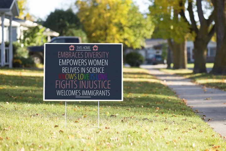 This Home Embraces Diversity Yard Sign #Election2020