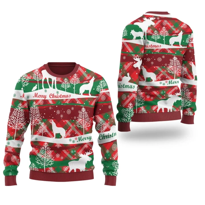 Ugly Christmas Sweater Reindeer Merry Christmas