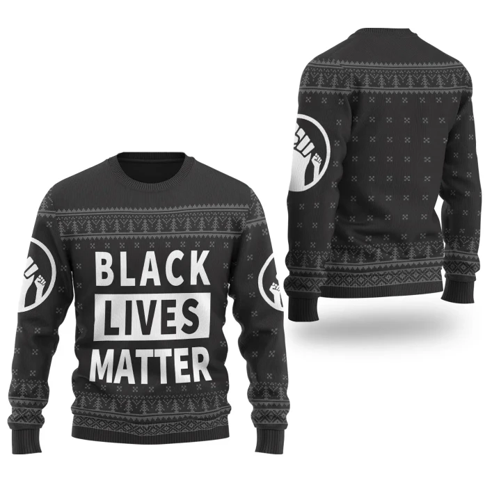 BLM Christmas Sweater Black Lives Matter