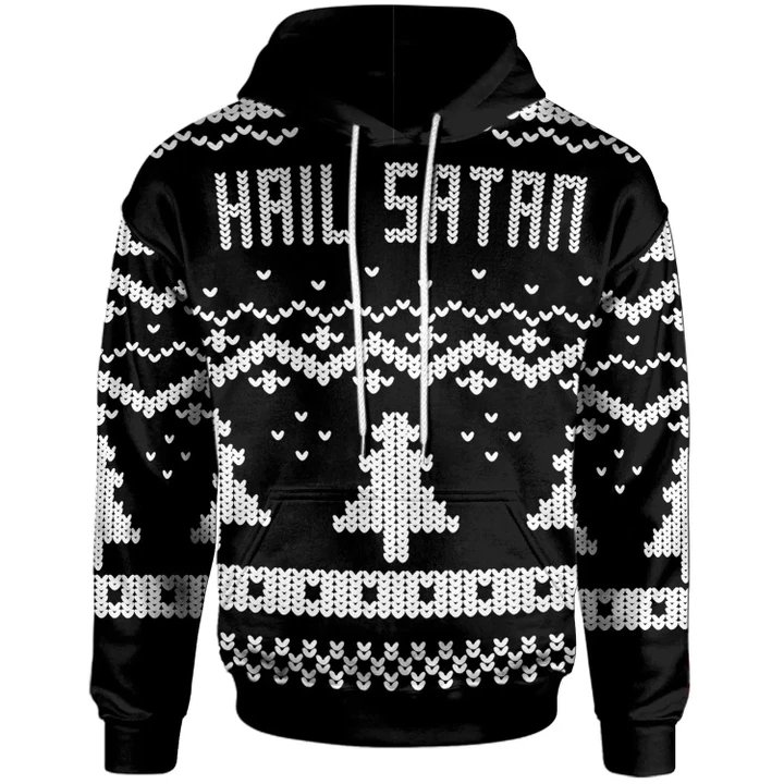 Satanic Christmas Hoodie Hail Satan