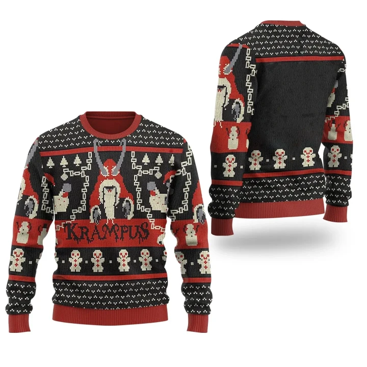 Goth Christmas Sweater Krampus