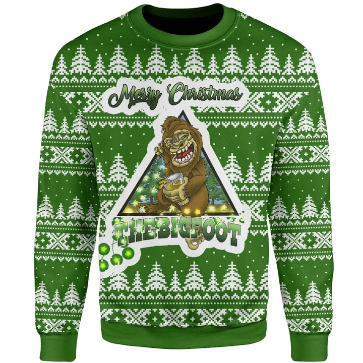Bigfoot Christmas Sweatshirt Merry Christmas