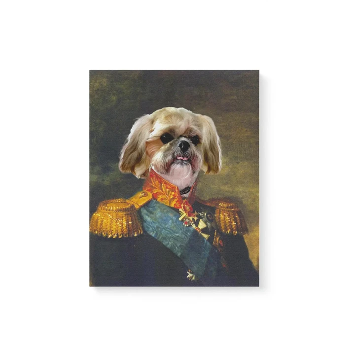 Portrait Of An Army Sergeant Custom Pet Canvas - RD Kirsten Firmi