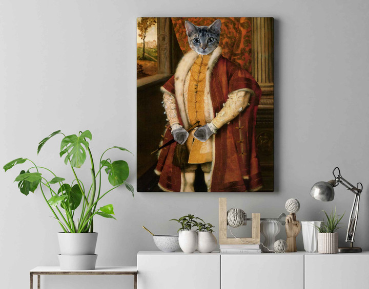 Portrait Of A Prince In Europe Custom Pet Canvas