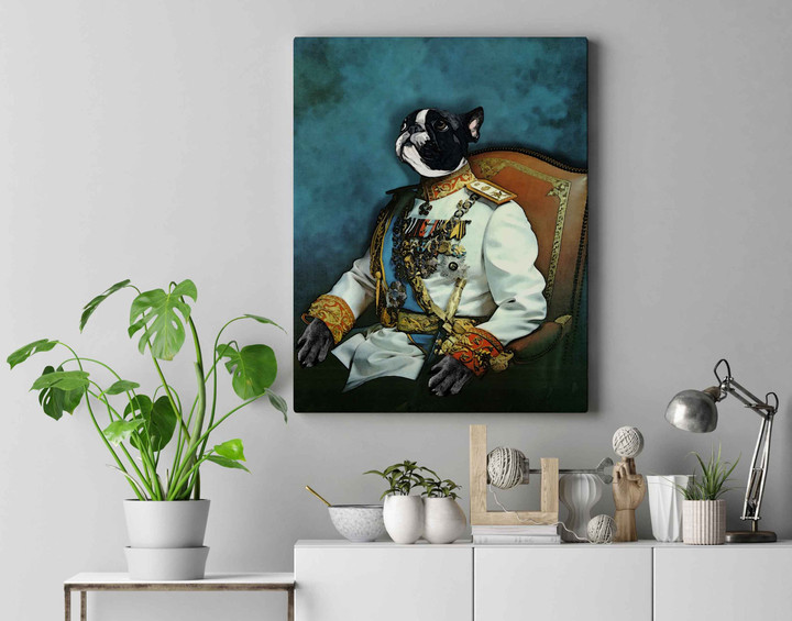 Portrait Of An Autocratic Custom Pet Canvas