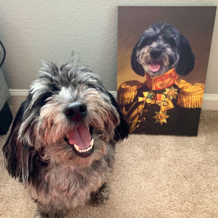 Portrait Of A Veteran Custom Pet Canvas
