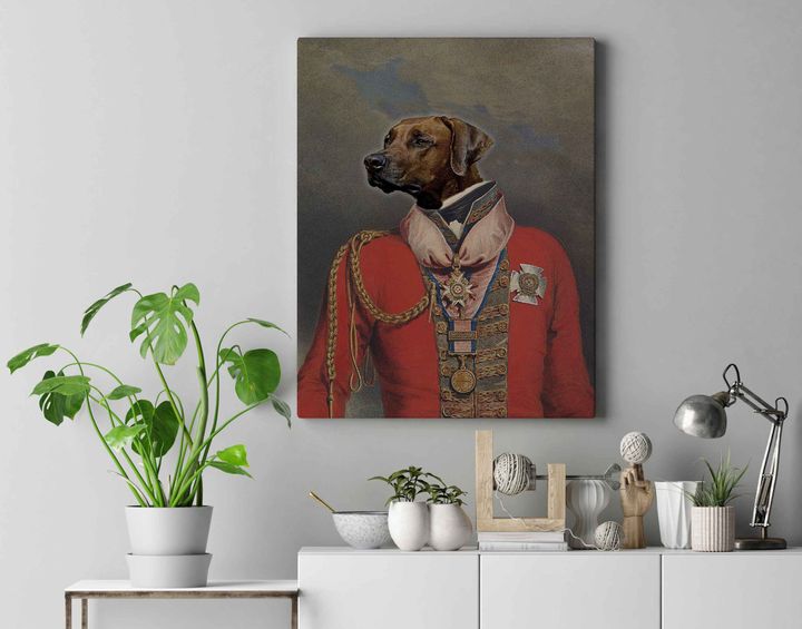 Portrait Of A King In The West Custom Pet Canvas