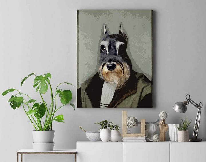 Male Portrait Of A Gentleman Custom Pet Canvas