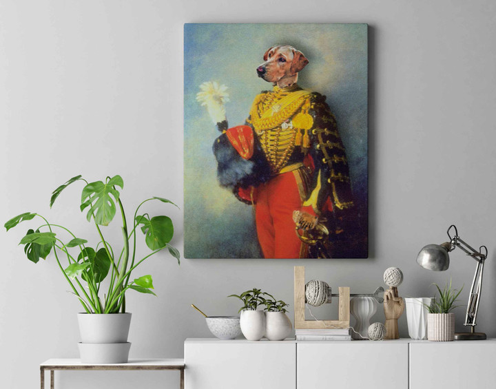 European Aristocratic Portraitist Custom Pet Canvas