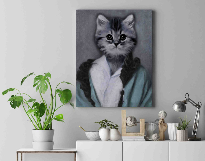 Portrait Of A Young Girl Lady Custom Pet Canvas