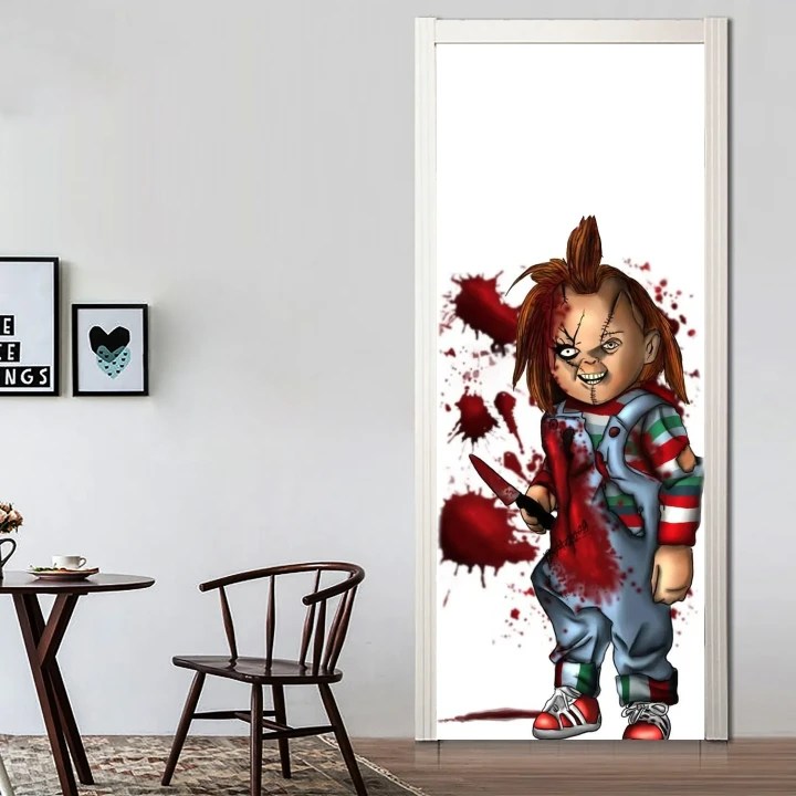 Scary Chucky Door Sticker #Halloween