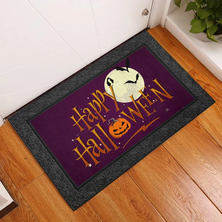 Happy Halloween Pumpkin Doormat #Halloween